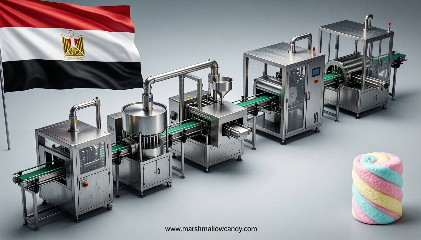 marshmallow production line in Egypt