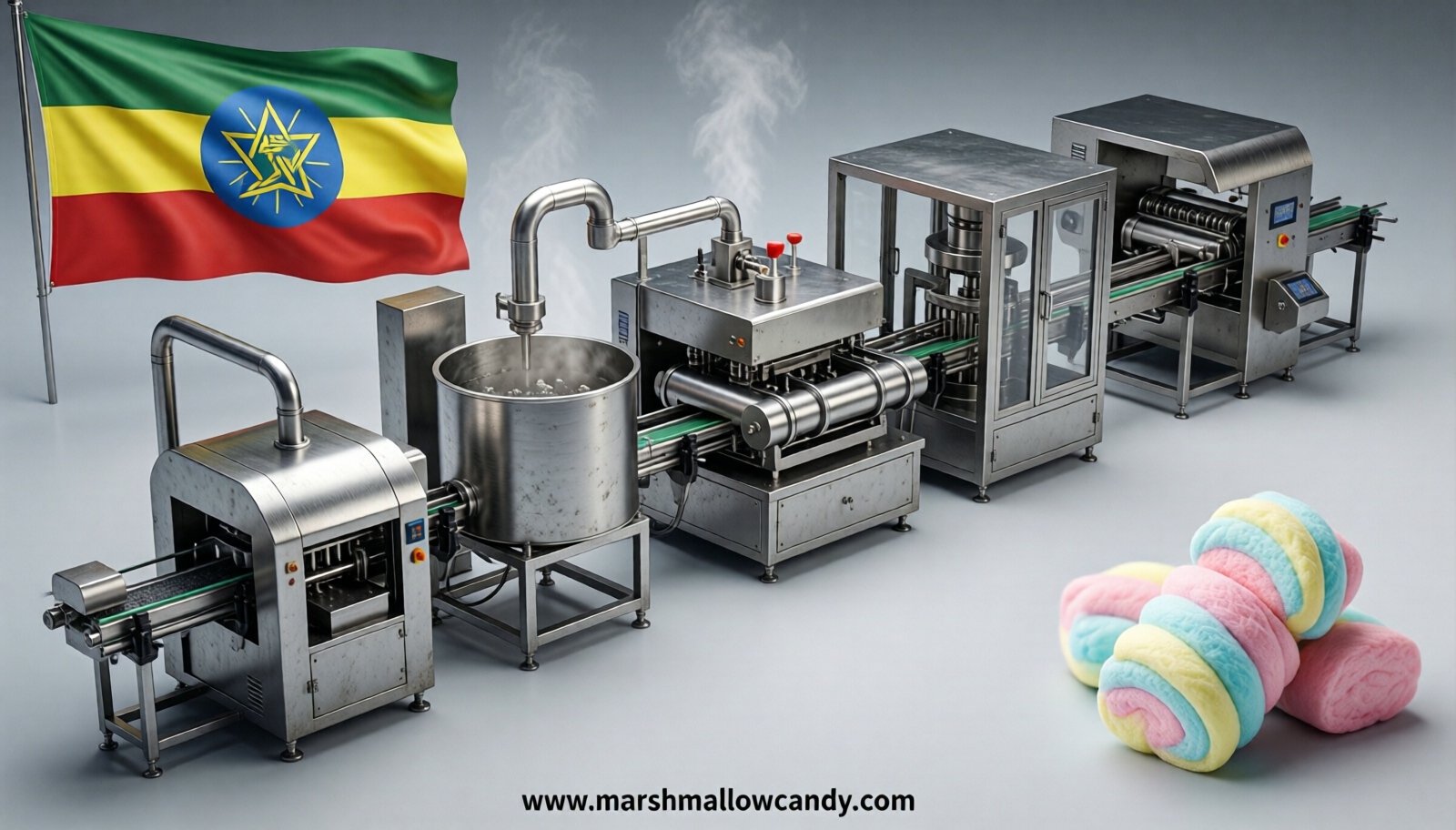 marshmallow production line in Ethiopia