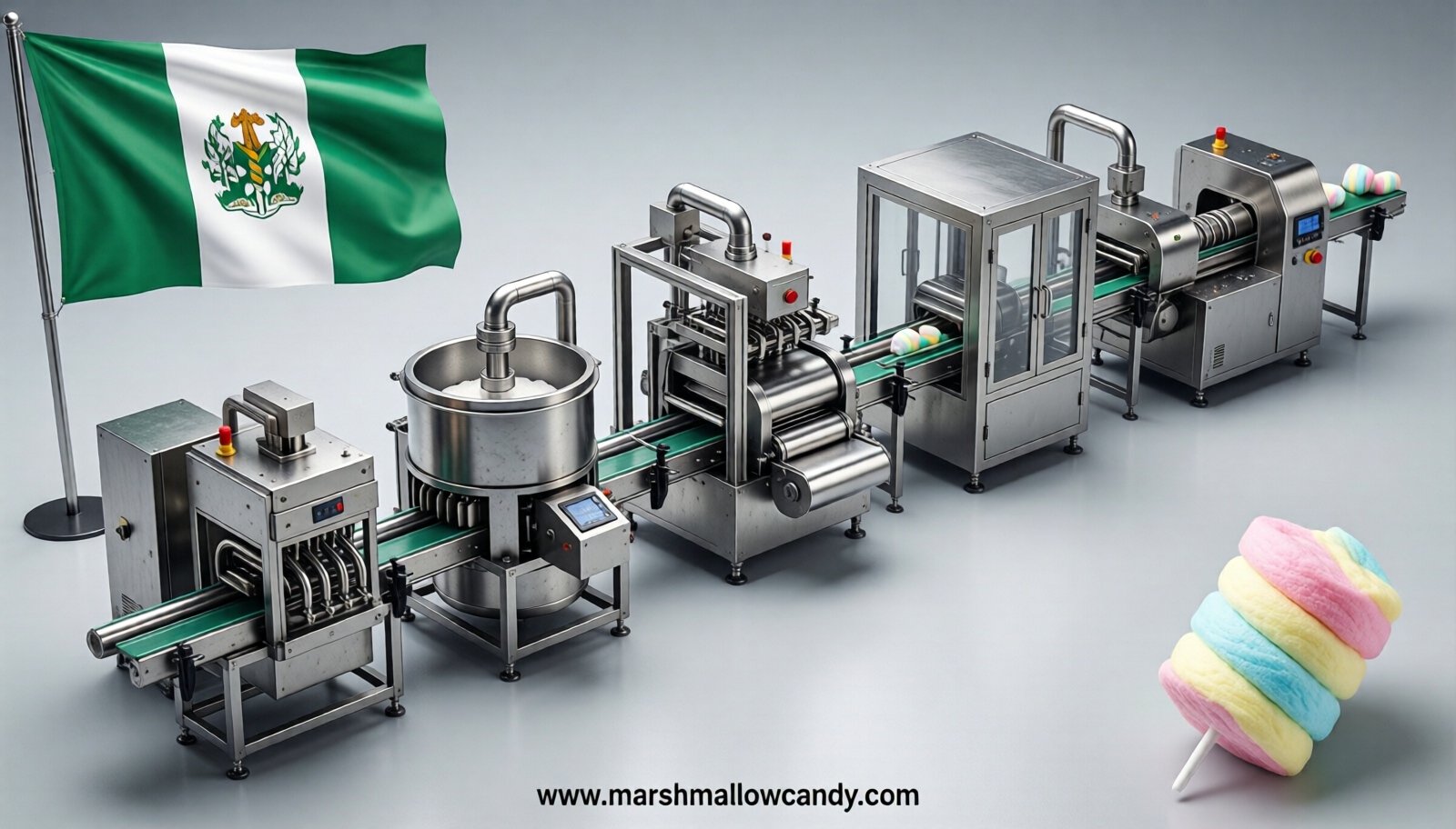 marshmallow production line in Nigeria