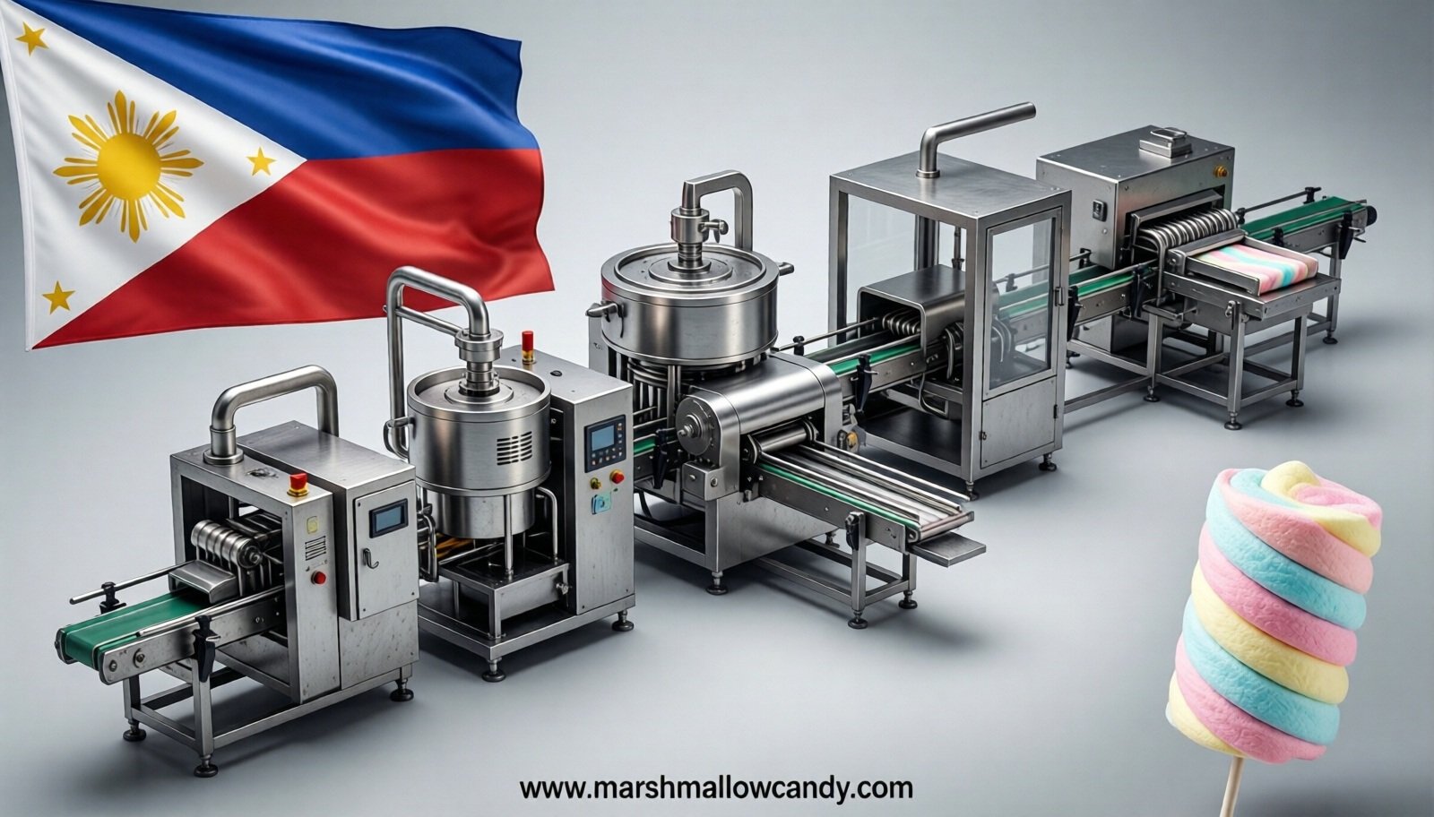 marshmallow production line in Philippines