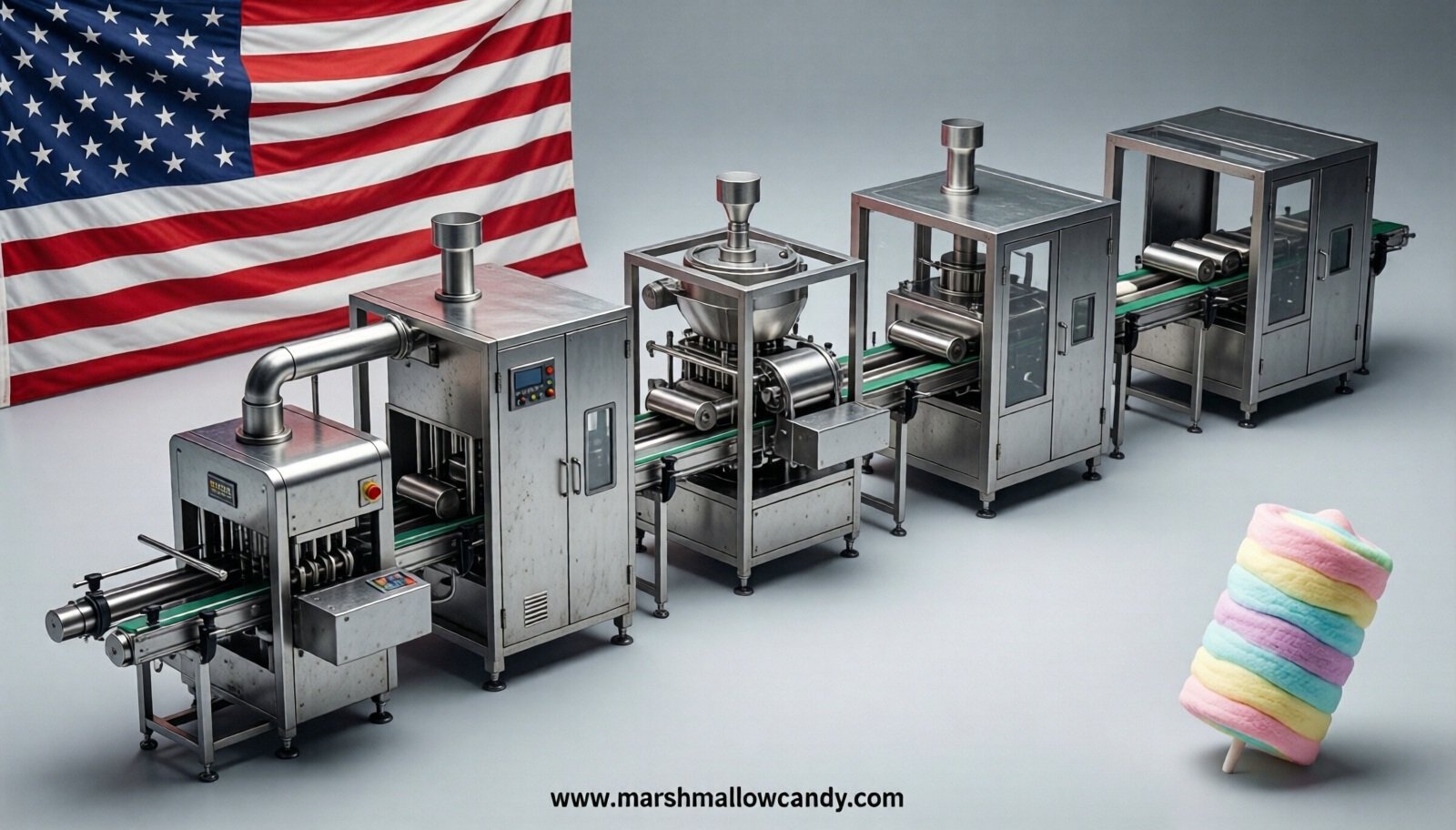 marshmallow production line in United States