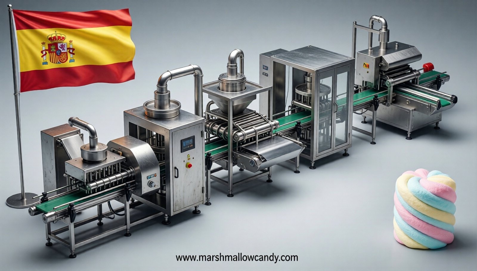 marshmallow production line in Spain