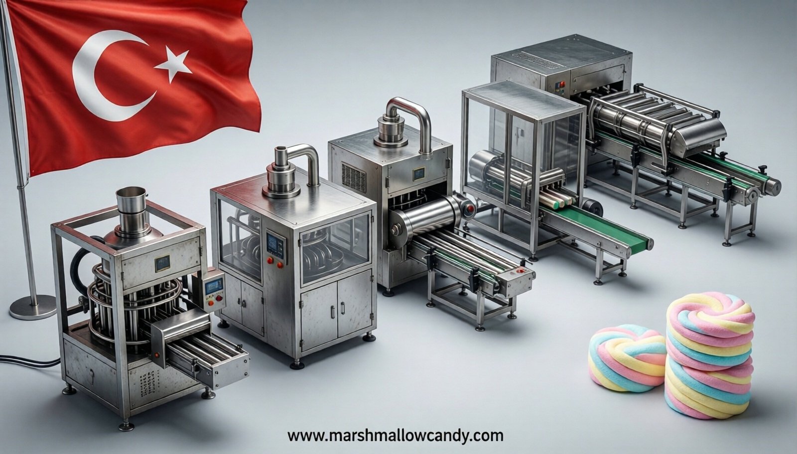 marshmallow production line in Turkey