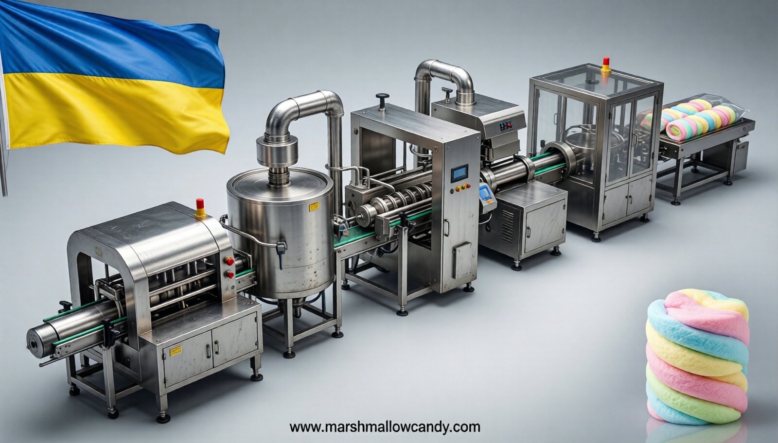marshmallow production line in Ukraine