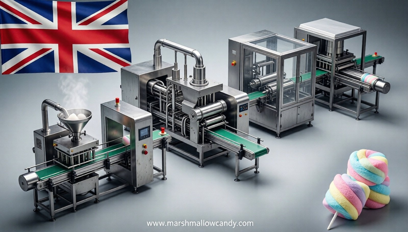 marshmallow production line in United Kingdom