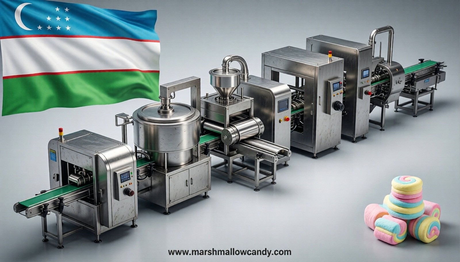 marshmallow production line in Uzbekistan