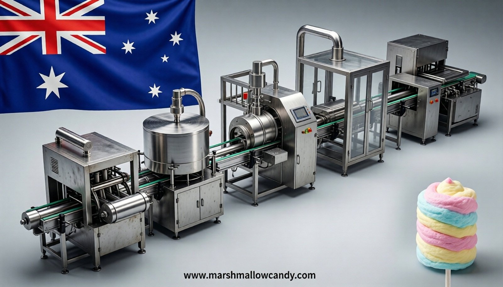 marshmallow production line in Australia