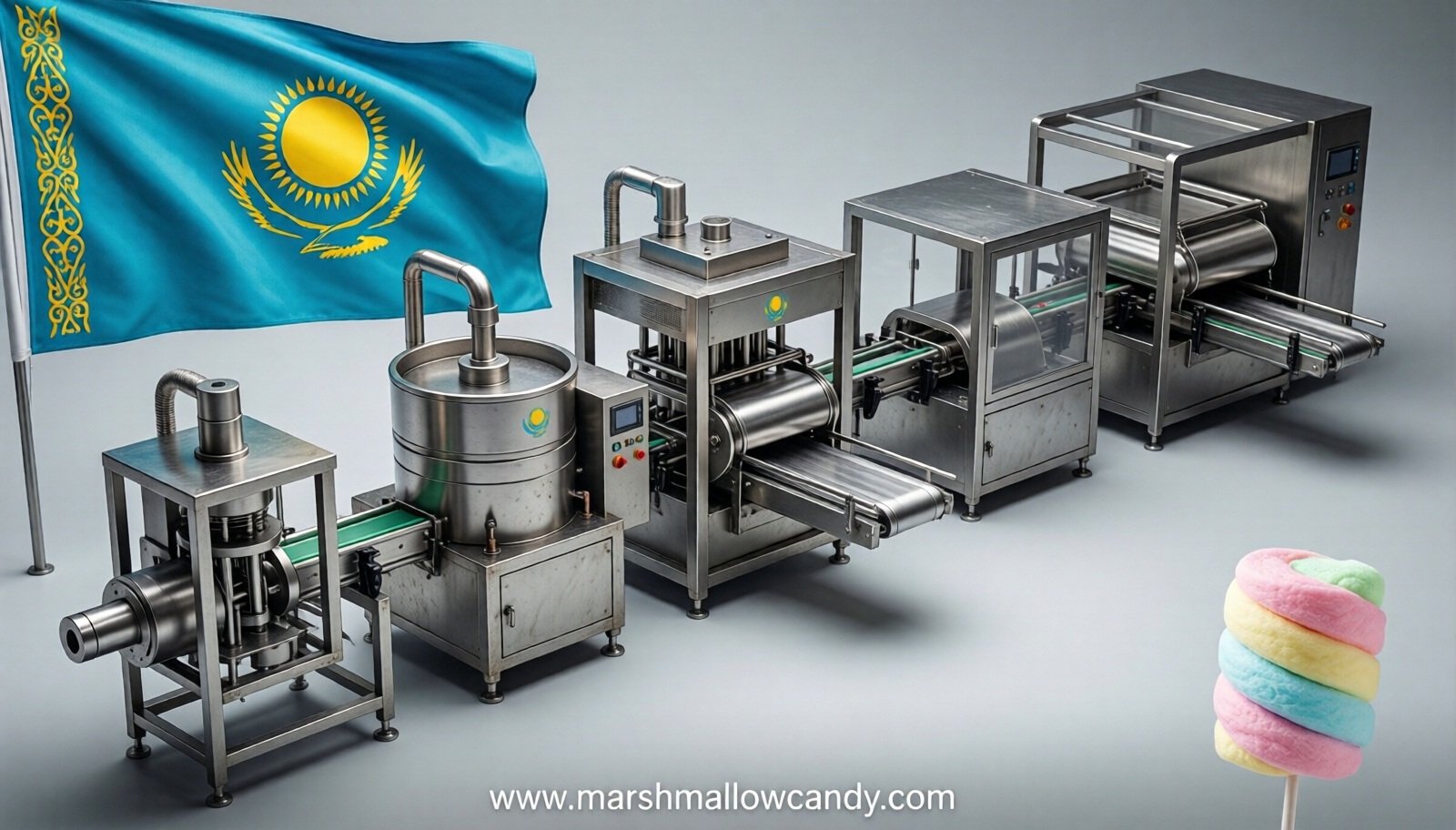 marshmallow production line in Kazakhstan