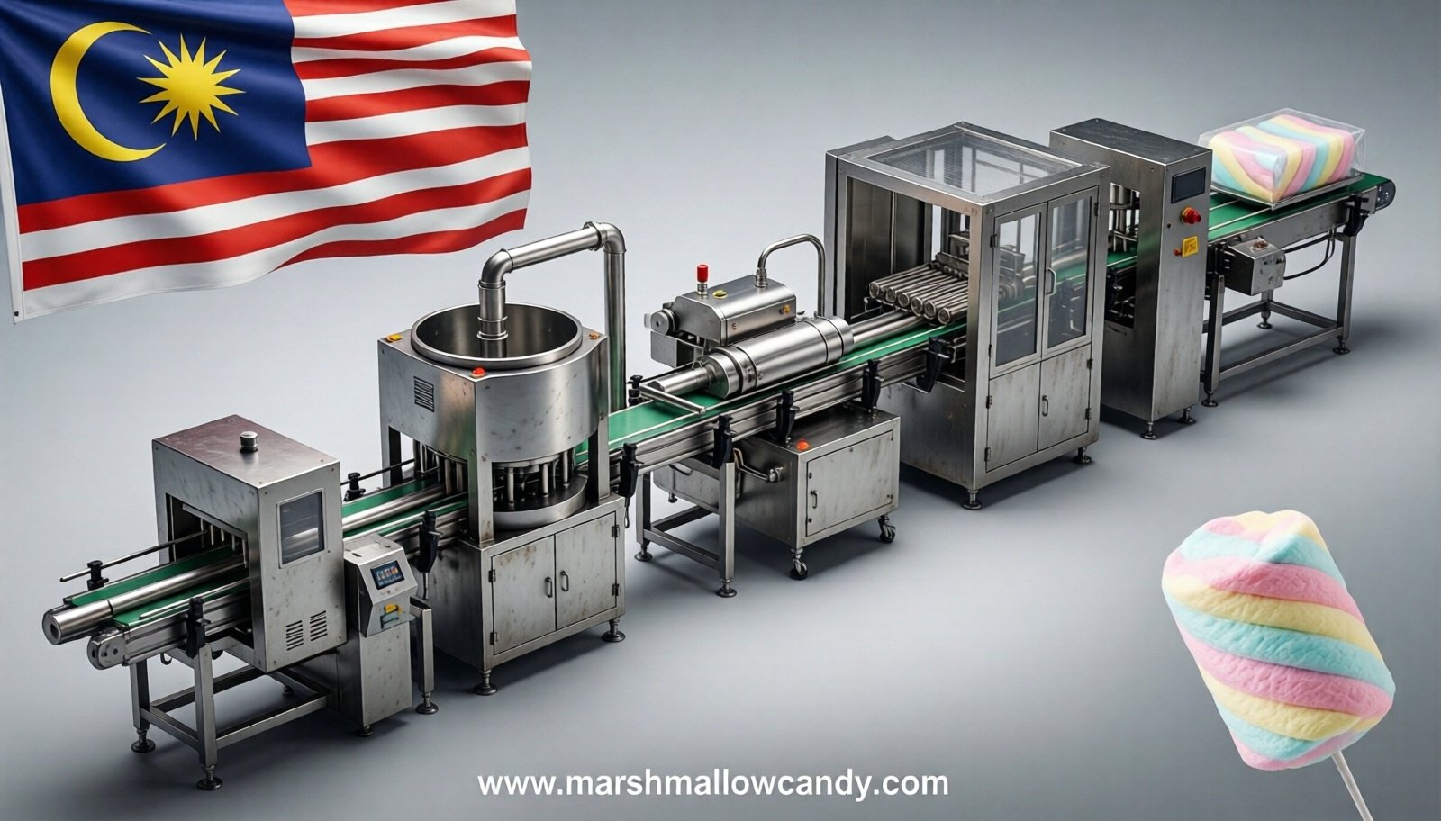 marshmallow production line in Malaysia