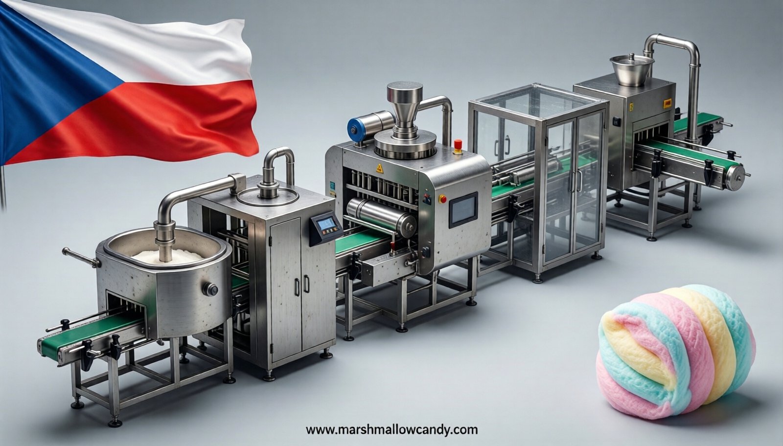marshmallow production line in Czech Republic