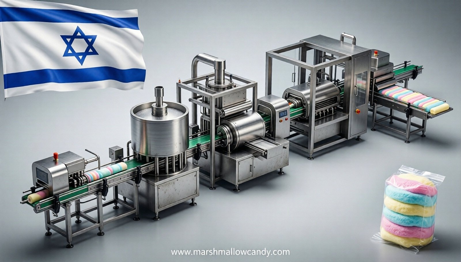 marshmallow production line in Israel
