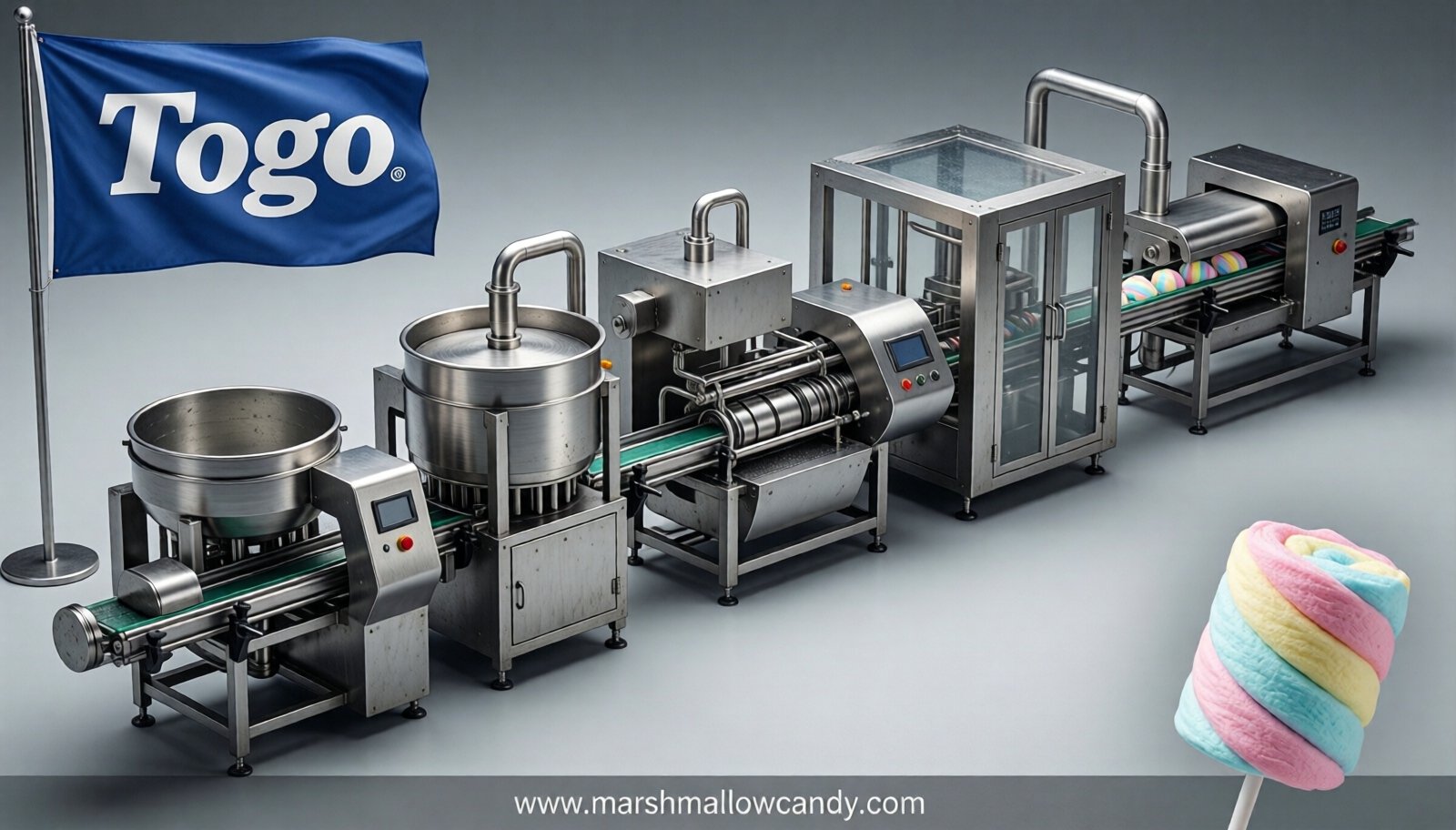 marshmallow production line in Togo
